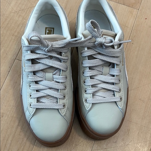 Puma Women's Sneakers - White and Brown - Picture 4 of 13